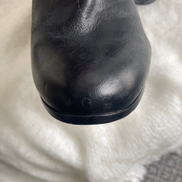 Vince Camuto Leather Stack-Heeled Ankle Boot - Picture 6 of 8